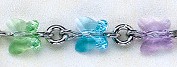 rainbow butterfly crystal Rosary Bracelet